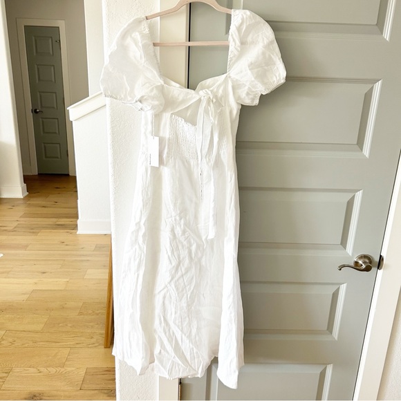 NWT Reformation Denver Linen Dress White - Picture 4 of 7